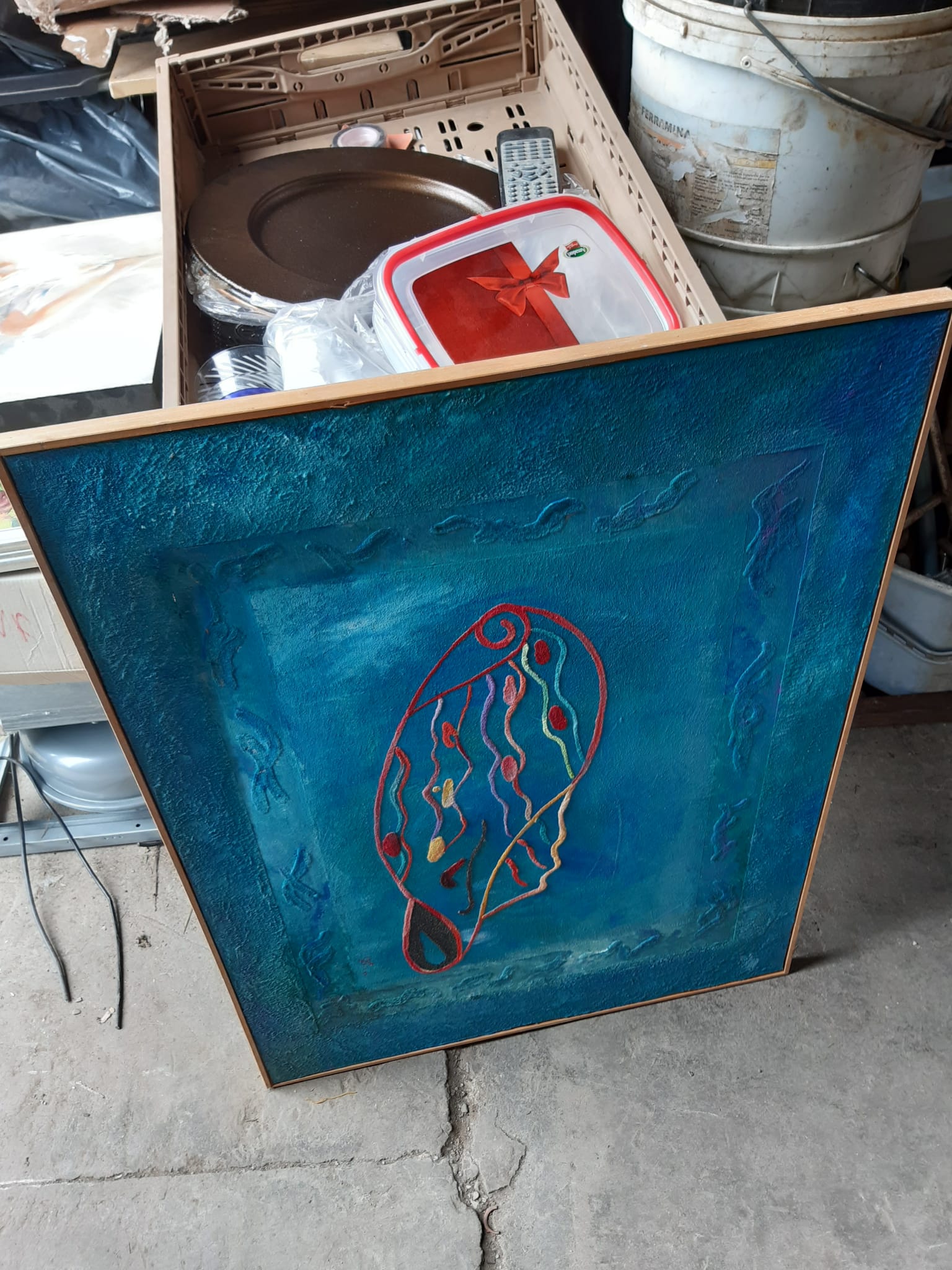 Tableau bleu contemporain