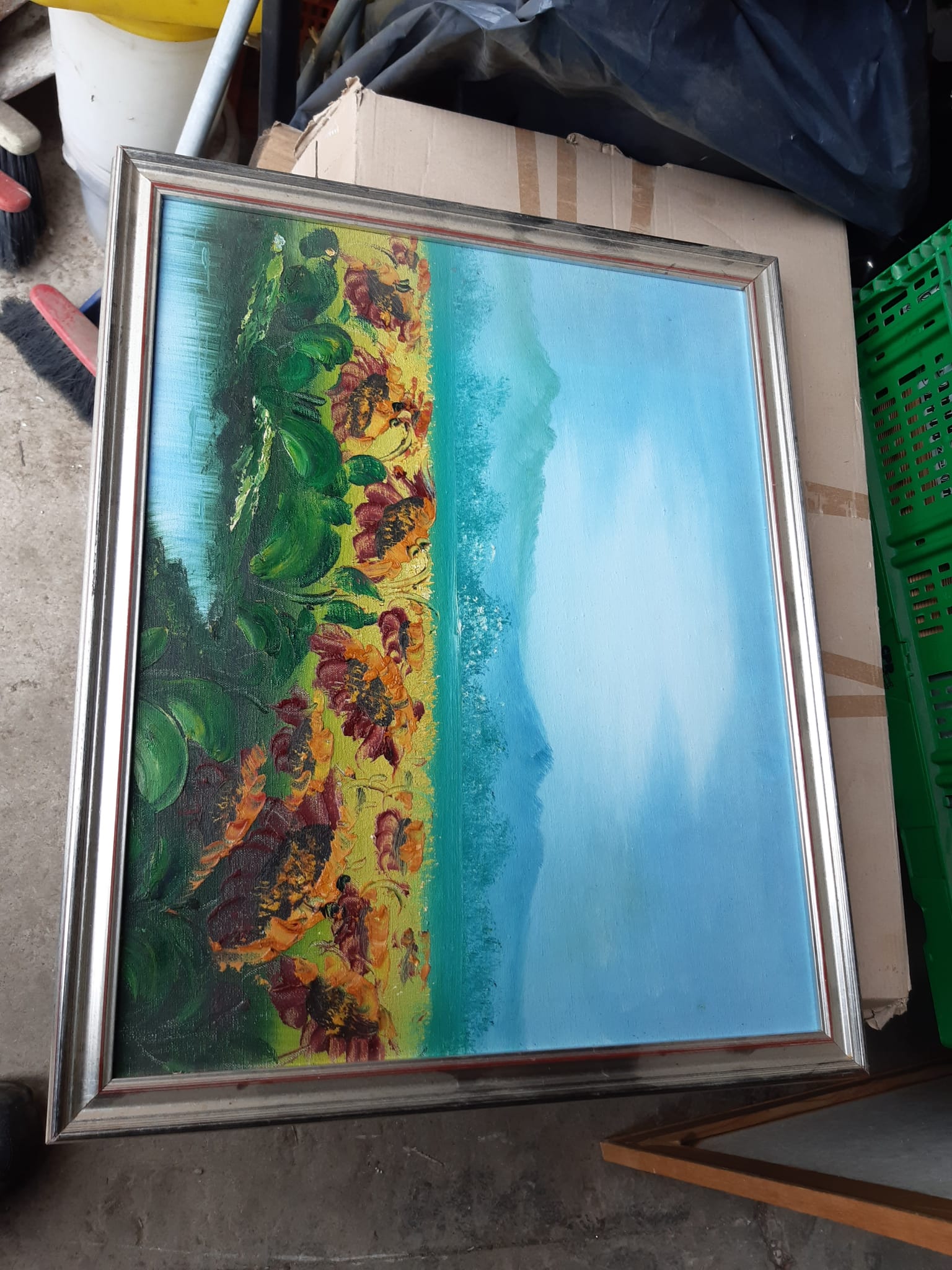 Grand tableau tournesols